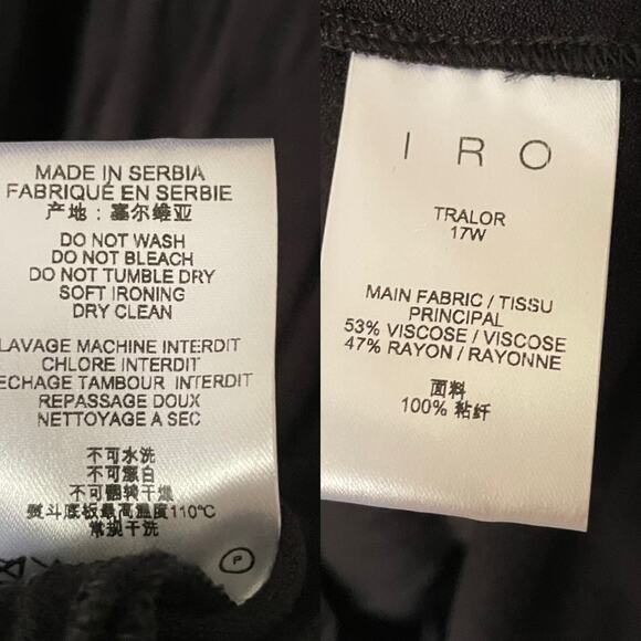 IRO PARIS Tralor Asymmetric Wrap Effect Crepe Mini Dress Size 8 Large - Picture 6 of 9